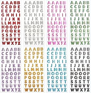 برچسب حروف 8 برگ، برچسب الفبای هدیه رنگارنگ خود چسب