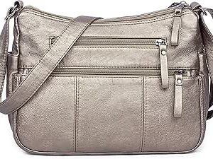 کیف دستی زنانه VOLGANIK ROCK کیف شانه زنانه کیف چرم نرم PU کیف صلیبی کیف دستی چند جیب کیف شانه کیف دستی زنانه کیف مسافرتی