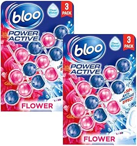 بلوک لبه توالت Cheero B Power Active Flowers Fresh Flowers – خوشبو کننده و پاک کننده توالت – پاک کننده رسوب آهک پاک کننده توالت، پاک کننده توالت برای محافظت از آلودگی، بلوک توالت، 2 بسته + مگنت رایگان