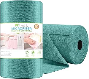 پارچه تمیزکننده رول میکروفیبر 50 عددی HASTHIP پارچه تمیزکننده جاذب آشپزخانه که قابل استفاده مجدد است.