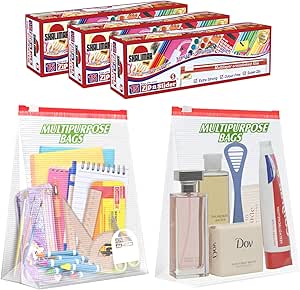 کیسه قفل زیپ ‘N’ Shalimar با اندازه کشویی (قابل استفاده مجدد) (کوچک) کیسه زیپ قفل / کیسه سبزیجات / کیسه فریز / کیسه ذخیره سازی چند منظوره بسته 3 (45 کیسه) رنگ طبیعی