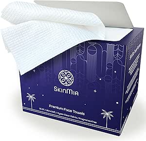 حوله صورت یکبار مصرف XL – حوله خشک فوق العاده نرم و بدون بو برای مراقبت از پوست و پاک کردن آرایش، گیاهی، ایمن برای پوست های مستعد آکنه و حساس، 50 عدد