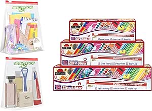 بسته ترکیبی کیسه لغزنده قفل زیپ Shalimar – قابل استفاده مجدد و بسته شدن مجدد – 45 کیسه (کوچک + متوسط ​​+ بزرگ) – زیپ قفل / سبزیجات / یخچال / کیسه های ذخیره سازی چند منظوره با قفل کشویی