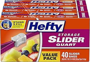 کیسه‌های ذخیره‌سازی لغزنده سنگین، اندازه کوارت، تعداد 120