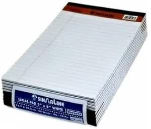 پد حقوقی Sinarline – اندازه A4 – کاغذ با قانون سفید – 50 برگ در هر پد [بسته 10 عددی] – دفترچه یادداشت حرفه ای برای استفاده اداری، مدرسه، حقوقی و تجاری