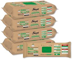 دستمال مرطوب تمیز کننده سطحی قابل تجزیه زیست تخریب پذیر Sleepy Easy Clean | افزودنی درخت چای و آهک | 200 برگ | بسته 4*50
