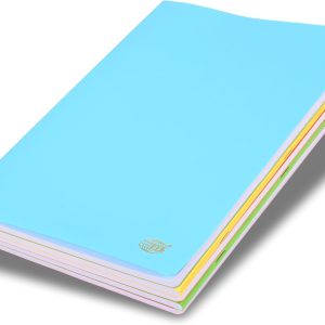 نوت بوک FIS، اندازه A4 (210×297 میلی متر)، مواد روکش نرم PP، کاغذ سفید 80 برگ، ساده (بدون حکم)، بسته 5 رنگ پاستلی متنوع، ایده آل برای استفاده در مدرسه، دفتر و خانه – FSNBA4PLPPNAST