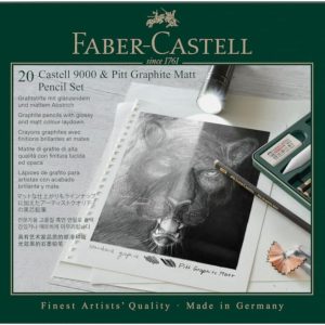 مجموعه 20 عددی مداد مات Faber-Castell Castell 9000 و Pitt Graphite (FC115224)