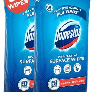 دستمال مرطوب تمیز کننده سطح Domesto، دستمال مرطوب ضد عفونی کننده، 80 عدد، 2 بسته 40 تایی