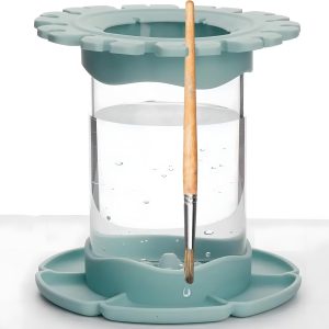 Paint Brush Cleaner Tool Blue – Paint Brush Rinser Brush Cleaner ابزار نقاشی فنجان بزرگ لوازم نقاشی برای هنرمندان Paint Brush Cleaner Rinse Cup Paint Brush Cleaner for Kids Drawing Cup Pinting Cups