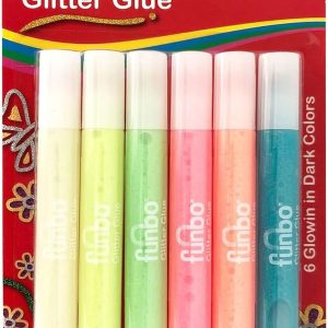 Funbo Glitter Glue 6 درخشان در رنگ های تیره