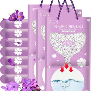 کیسه های آویزان جاذب رطوبت و از بین برنده بو اسطوخودوس Homarket 10 Packs برای از بین بردن رطوبت در کمد، گاوصندوق، اتومبیل، کمد، زیرزمین، کیف بدنسازی| رطوبت برای کمد دیواری (اسطوخودوس)