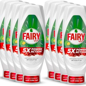 صابون مایع ظرفشویی Fairy 5X Power Action Lime، 730 میلی لیتر – بسته 8 عددی