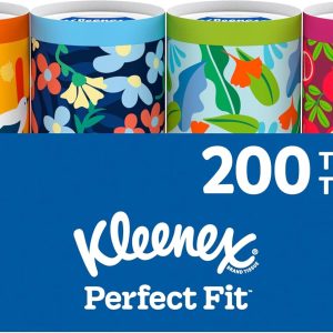 دستمالهای صورت Kleenex Perfect Fit، دستمالهای ماشین، 50 دستمال در هر قوطی، 4 عدد (قوطی)