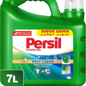 شوینده مایع لباسشویی ژل پاور Persil، فناوری Deep Clean برای تمیزی کامل و طراوت طولانی مدت، بسته بندی 7 لیتری ممتاز با تکنیک دوز آسان