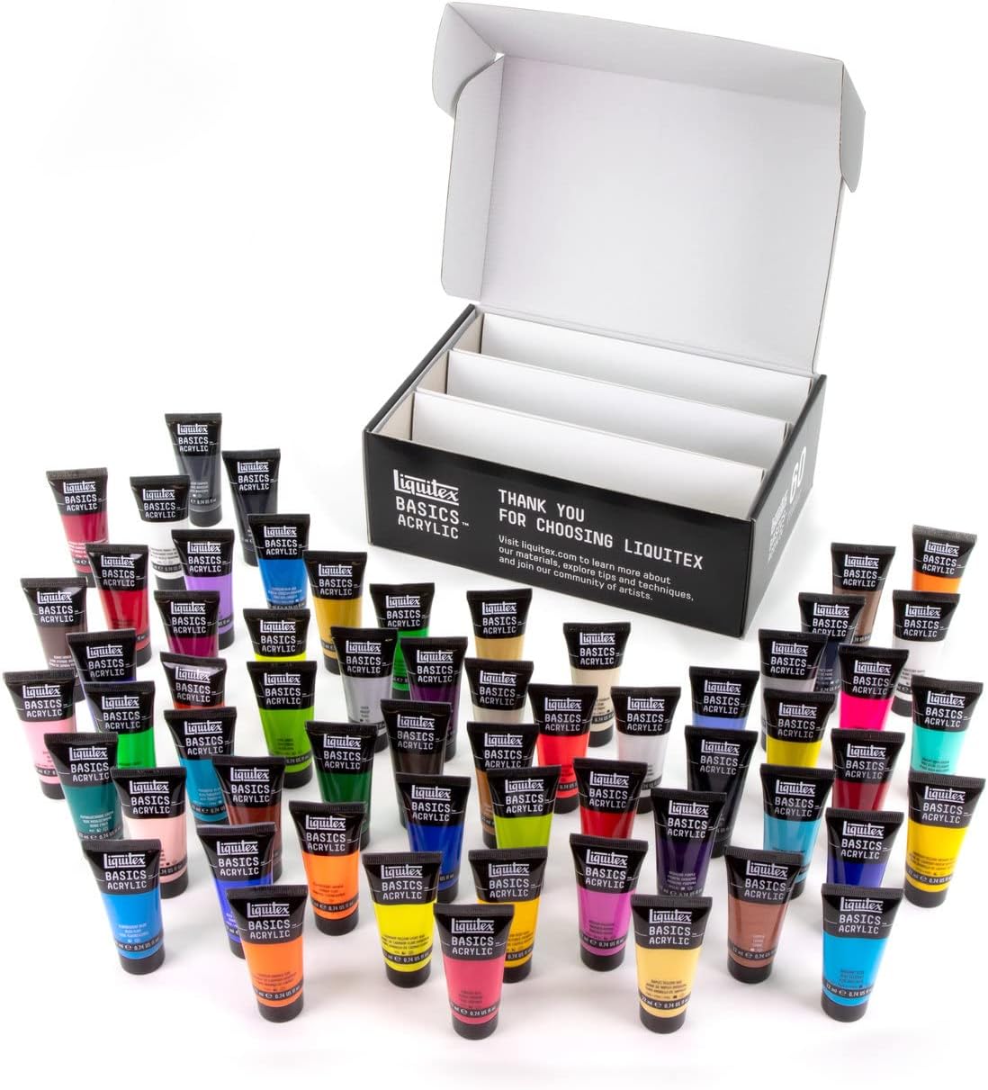 رنگ اکریلیک Liquitex Basics, 60 60 x 22ml مجموعه رنگ, 3699392, 60 ست فاربن
