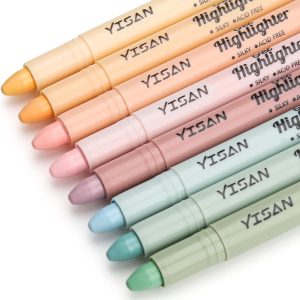هایلایتر کتاب مقدس YISAN، هایلایتر خشک، خودکارهای هایلایتر ژل بدون خونریزی، 8 رنگ پاستلی، 70627