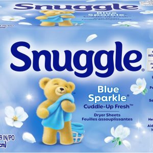 ورق های خشک کن نرم کننده پارچه Snuggle, Blue Sparkle, 230 Count