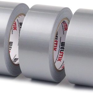 نوار چسب 3 بسته WELSTIK، 48 میلی‌متر در 27 متر (1.88 اینچ در 30 yd) نوار پارچه‌ای ضد آب برای تعمیرات، DIY، صنایع دستی، داخلی و خارجی، خاکستری