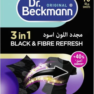 برگه های تازه سازی مشکی و فیبر 3 در 1 دکتر بکمن، لباس های سیاه رنگ رفته را بازیابی و محافظت می کند، الیاف زبر را صاف می کند، استفاده آسان، DIY، ملزومات تمیز کردن لباس ها، 10 ورقه