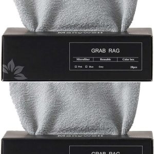 40 عدد پارچه نظافتی قابل استخراج، پارچه حوله ای میکروفیبر قابل استفاده مجدد