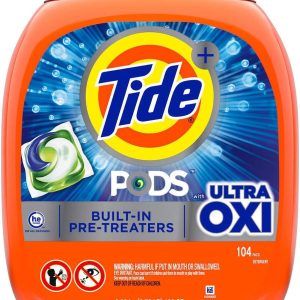 غلاف تاید با غلاف های شوینده لباسشویی Ultra Oxi HE، تعداد 104