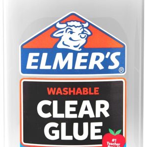 Elmer’s Clear Liquid School Glue, Slime & Craft Glue | 1 کوارت بزرگ برای لوازم قابل شستشو