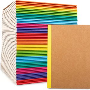 احساس 56 بسته A5 نوت بوک کرافت، ژورنال انبوه ژورنال ستون فقرات رنگین کمان سفری خالی، 60 صفحه نوت بوک با ترکیب جلد نرم برای دانش آموزان دخترانه دخترانه، لوازم مدرسه، 8.3 x 5.5 اینچ