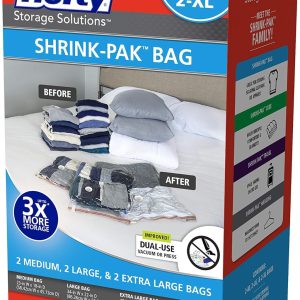 Hefty Shrink Pak – 2 کیف متوسط، 2 بزرگ و 2 کیف بسیار بزرگ