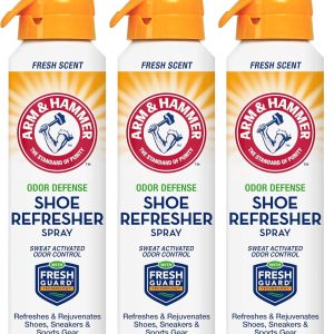 اسپری خوشبو کننده کفش ARM & HAMMER، از بین برنده بو چند منظوره برای انواع کفش، اسپری خوشبوکننده کفش، 4 اونس (3 بسته)