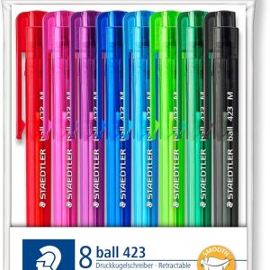 خودکارهای رنگین کمانی جمع شونده متوسط ​​STAEDTLER، بسته بندی 8 عددی