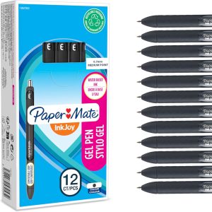 قلم ژل Paper Mate InkJoy | نقطه متوسط ​​(0.7 میلی متر) | مشکی | 12 شمارش