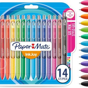 قلم ژل Paper Mate InkJoy | نقطه متوسط ​​(0.7 میلی متر) | رنگ های متنوع | 14 شمارش
