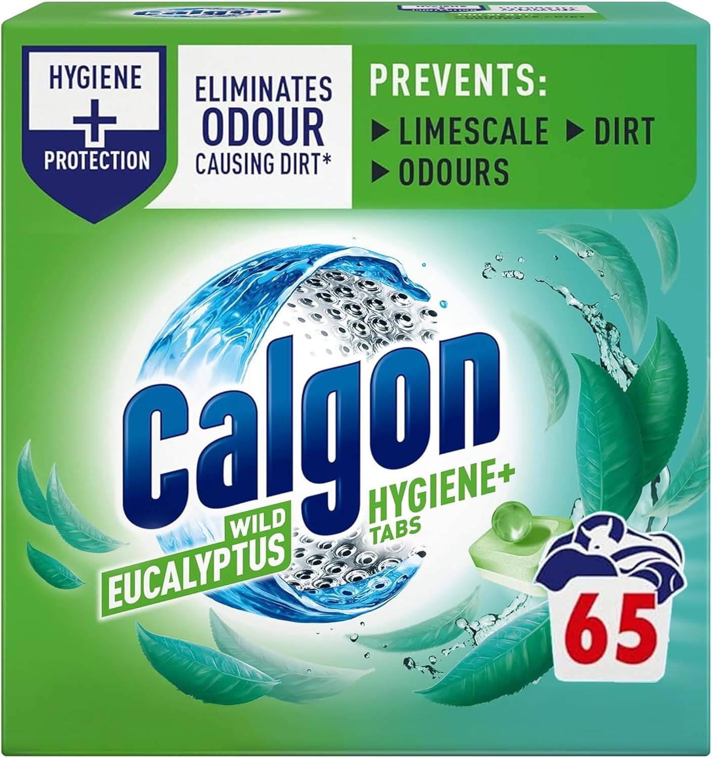 نرم کننده آب ماشین لباسشویی Calgon Hygiene Plus 65 عدد قرص