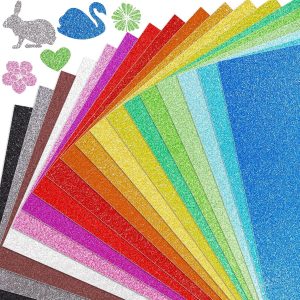 کاغذ رنگی مقوای رنگی MOMENT Glitter A4 10 برگ، کاغذ ساختمانی براق با ضخامت 250 گرم برای چاپ، پروژه‌های صنایع دستی هنری DIY، اوریگامی، تزئین مهمانی، 10 رنگ مختلف، 8.5×11 اینچ