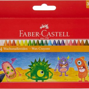 مداد رنگی Faber-Castellwax 24 Color Round 90Mm, 120053, Multi Color