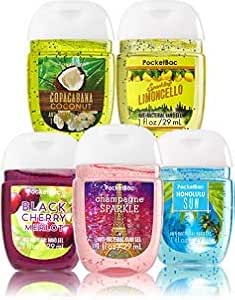 ضدعفونی کننده های حمام اند بادی ورکز و ضد باکتری دست 5 بسته PocketBac، رایحه های مختلف، هر کدام 1 اونس