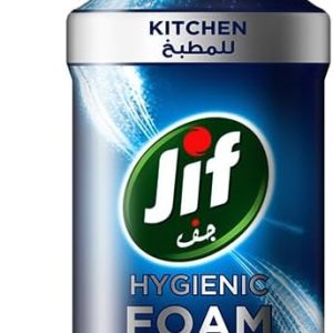 اسپری فوم بهداشتی JIF مجهز به سفید کننده، آشپزخانه برای حذف 100% چربی، 450 میلی لیتر