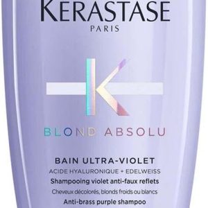 شامپو کراستاز بلوند Absolu Bain بنفش ماوراء بنفش برای موهای بلوند | شامپو ضد برنج با هیالورونیک اسید | 250 میلی لیتر