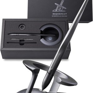 novium Hoverpen Interstellar Edition – قلم لوکس آینده نگر ساخته شده با آلیاژهای هوافضا، زیبایی میز، قلم اجرایی چرخان رایگان، هدایایی برای مردان و زنان (مشکی فضایی)