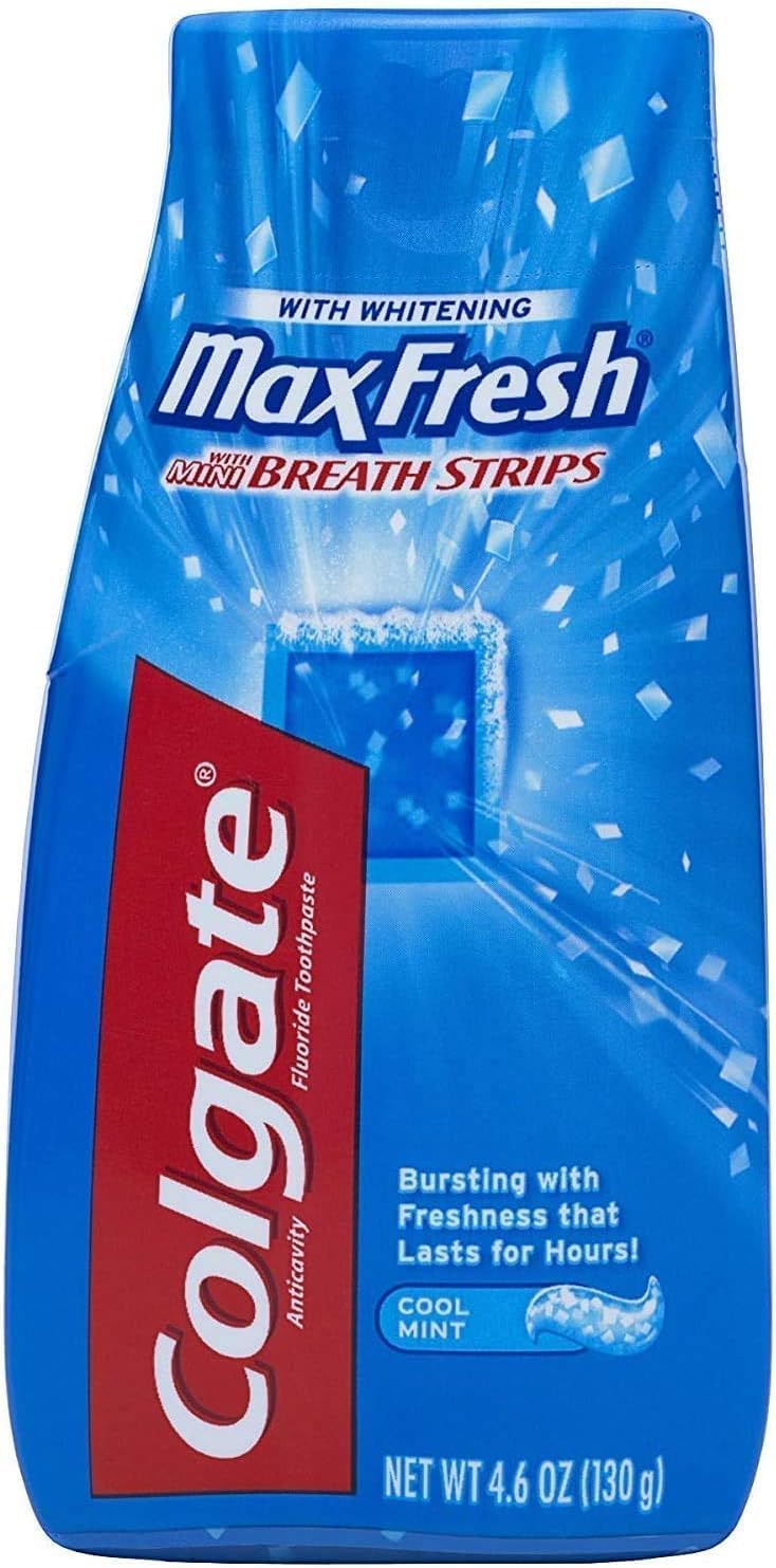 خمیر دندان مایع تازه Colgate Max با نوارهای تنفسی کوچک، نعناع خنک، 4.6 اونس