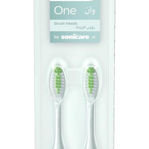 PHILIPS SONICARE One By 2 Brush Heads, Mint Light Blue, BH1022/03, 10.0 گرم