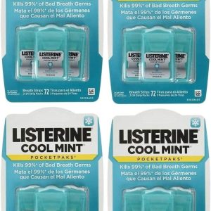 Listerine Cool Pocket Paks Breath Strips، بسته 12-24 نواری مجموعا 288 نوار