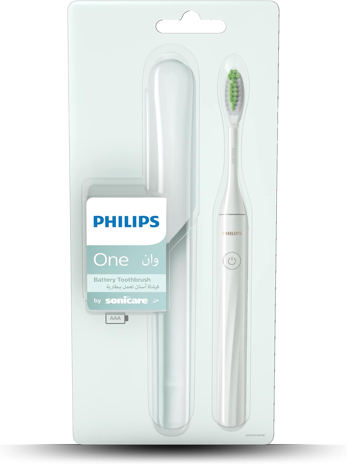 PHILIPS SONICARE One by Battery Toothbrush، Mint Light Blue، HY1100/03، مجموعه 2 تکه