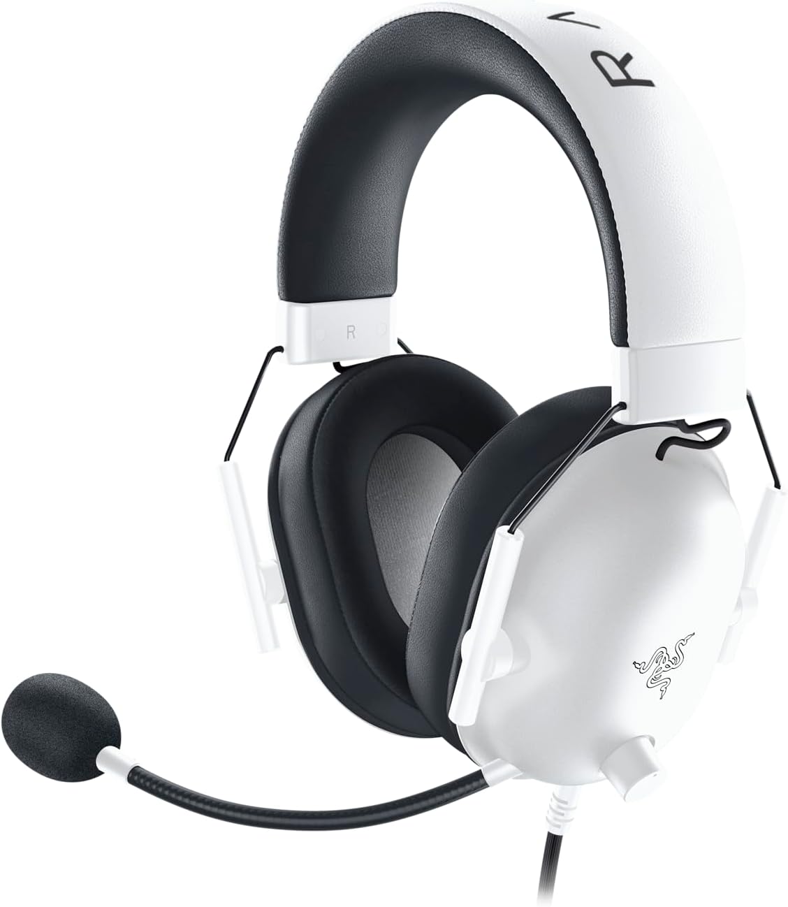 هدست بازی Razer BlackShark V2 X: صدای فراگیر 7.1 - درایورهای 50 میلی‌متری - بالشتک فوم حافظه - برای رایانه‌های شخصی، مک، PS4، PS5، سوییچ، Xbox One، Xbox Series X|S، موبایل - جک صوتی 3.5 میلی‌متری - سفید (تجدید شده)