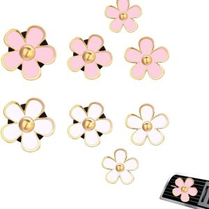 8 عدد گیره دریچه هوا گیره گل خوشبو کننده شکل گیره خروجی تهویه مطبوع برای تزئینات دریچه خروجی هوای خودرو