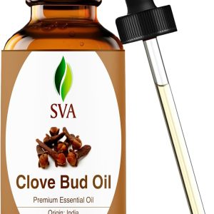 SVA Clove Essential Oil – 1 Fl Oz – 100% Natural Clove Oil – برای پخش کننده، مراقبت از مو، صورت، مراقبت از پوست، رایحه درمانی، ماساژ پوست سر و بدن، ساخت صابون و شمع – با قطره چکان