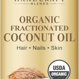 Handcraft Blends Organic Fractioned Oil Coconut – 236 ml – 100% خالص و طبیعی – روغن حامل درجه عالی برای پوست و مو – مو و بدن – ماساژ