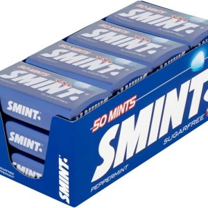 نعناع فلفلی Smint XL – نعناع های بدون شکر بسیار بزرگ – طراوت ماندگار در هر زمان و هر مکان – بدون گلوتن و گیاهخواری، مولتی بسته 12 قلع (50 نعنا در هر قوطی)