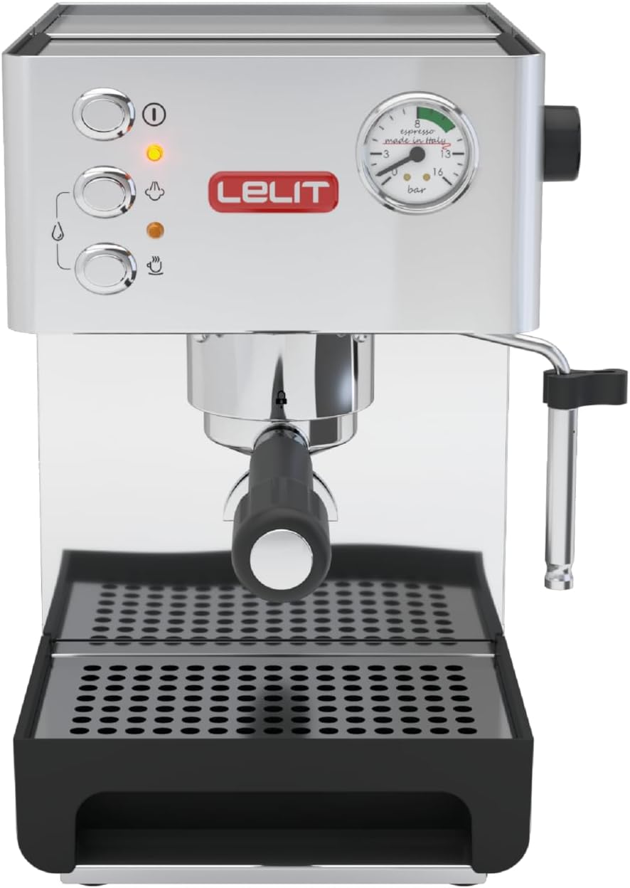LELIT PL41EM Anna، قهوه ساز prosumer، فولاد ضد زنگ، 1000 وات، 2.7 لیتر، نقره ای